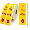 Lacre de Segurança para Pizza - Amarelo.