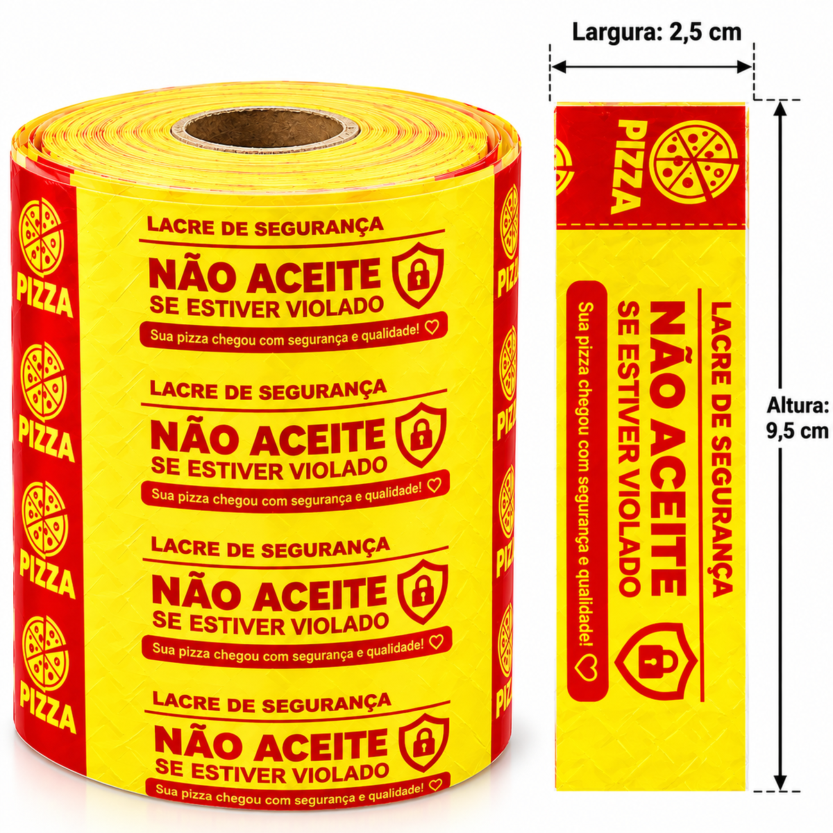 Lacre de Segurança para Delivery - Vermelho