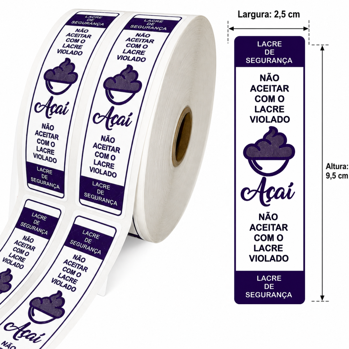 Lacre de Segurança para Delivery – Açaí