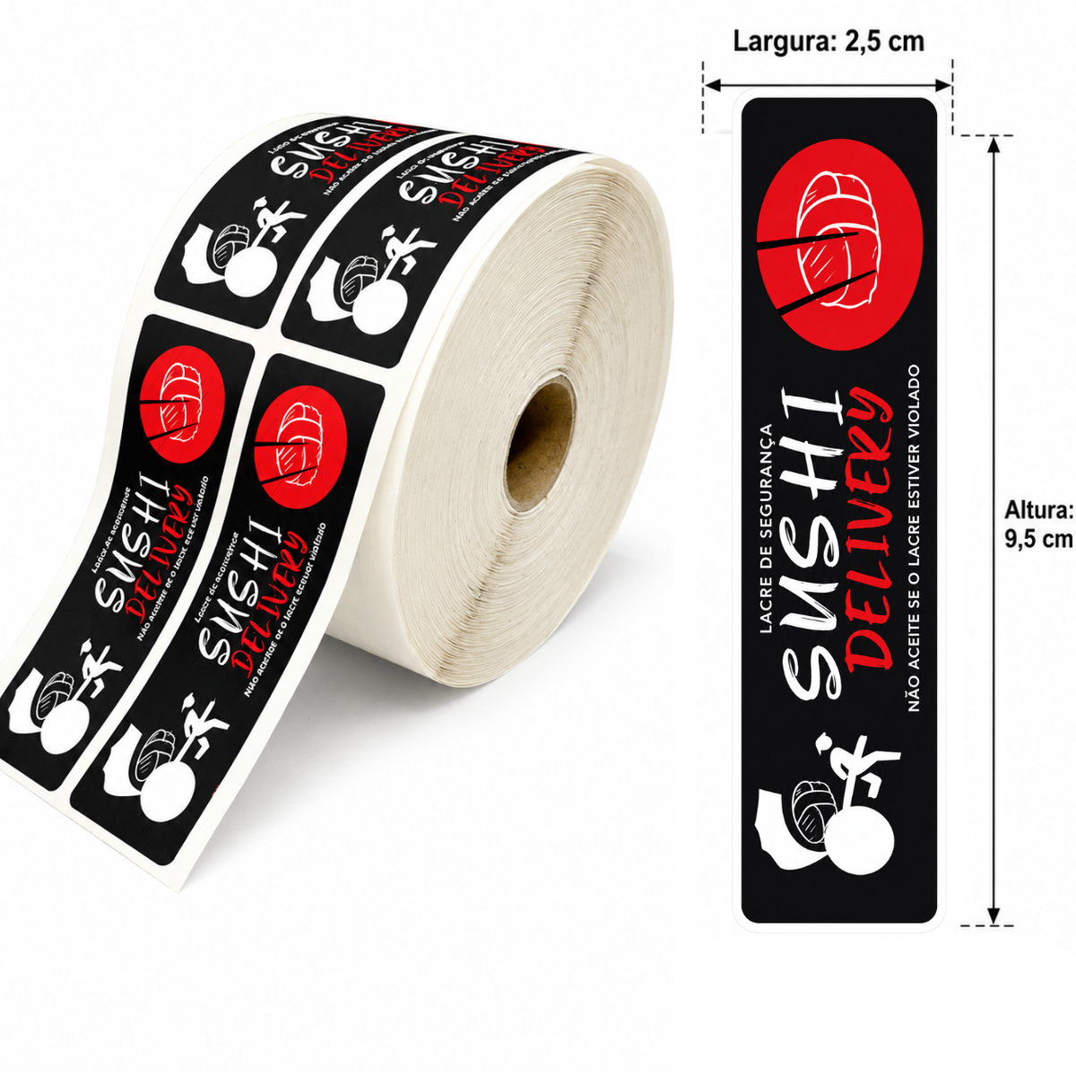 Lacre de Segurança para Delivery - Sushi